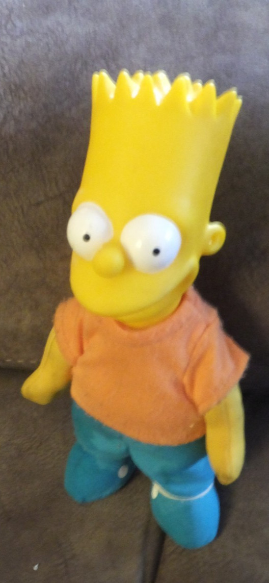 Vintage Bart Simpson Plush Plastic Doll Matt Groening 1990 Gently Used