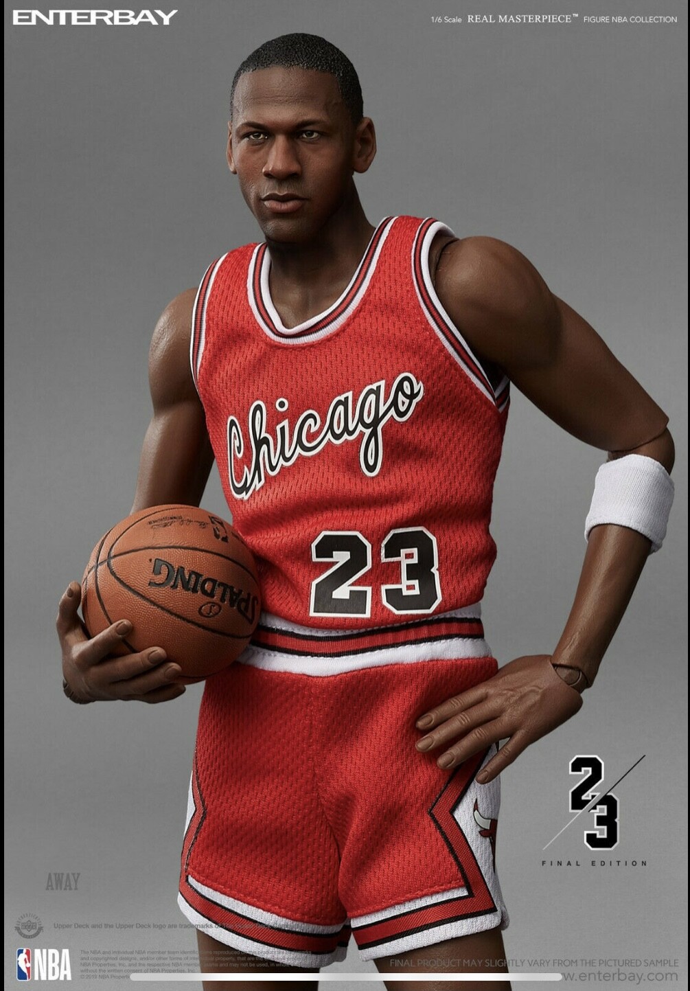 MICHAEL JORDAN FIGURE SET AWAY FINAL EDITON 12&Prime; REAL MASTERPIECE CASE #483/500