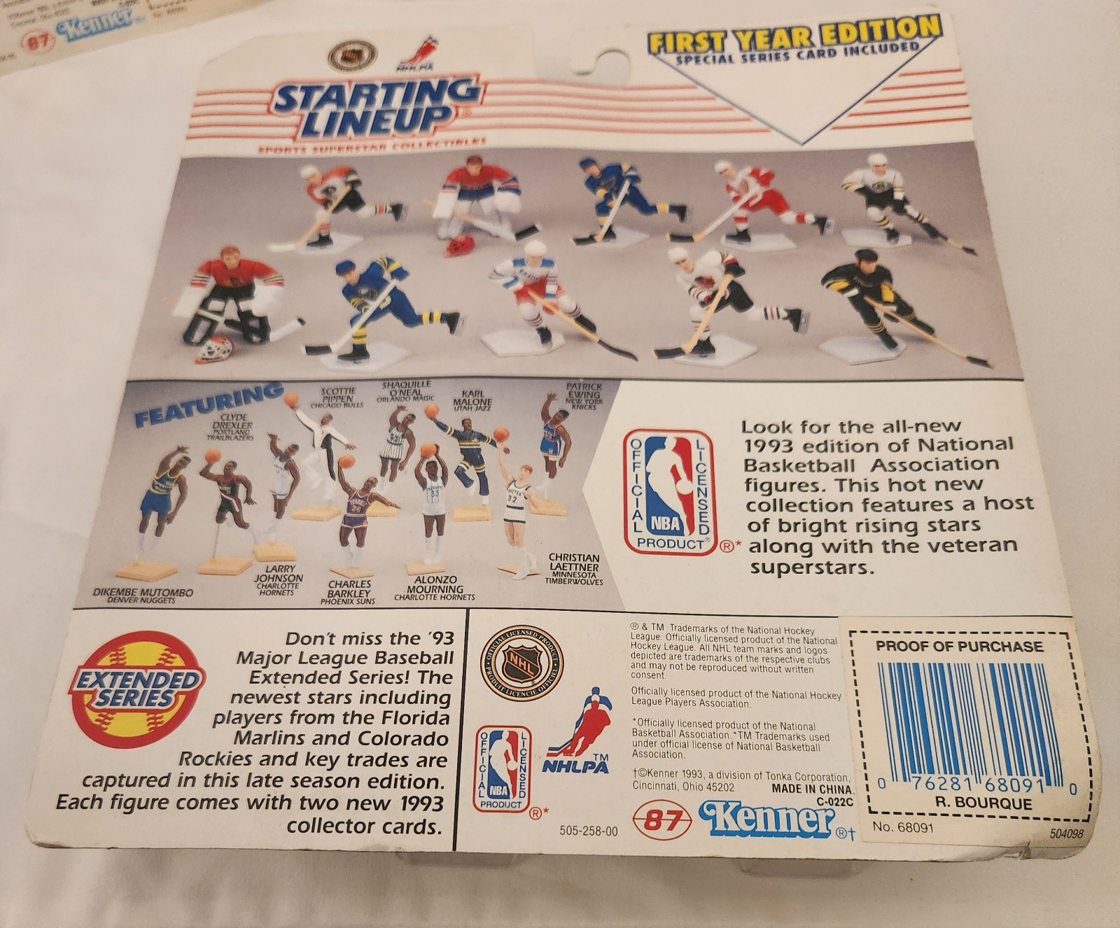 STARTING LINEUP HOCKEY FIGURES 5 ASSORTED PLAYERS (4) 1993 (1) 1996 SEE PHOTOS