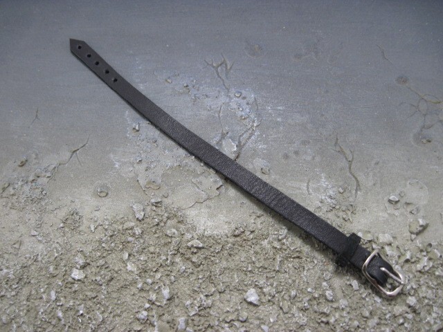 1/6 Scale Genuine Leather Black Belt