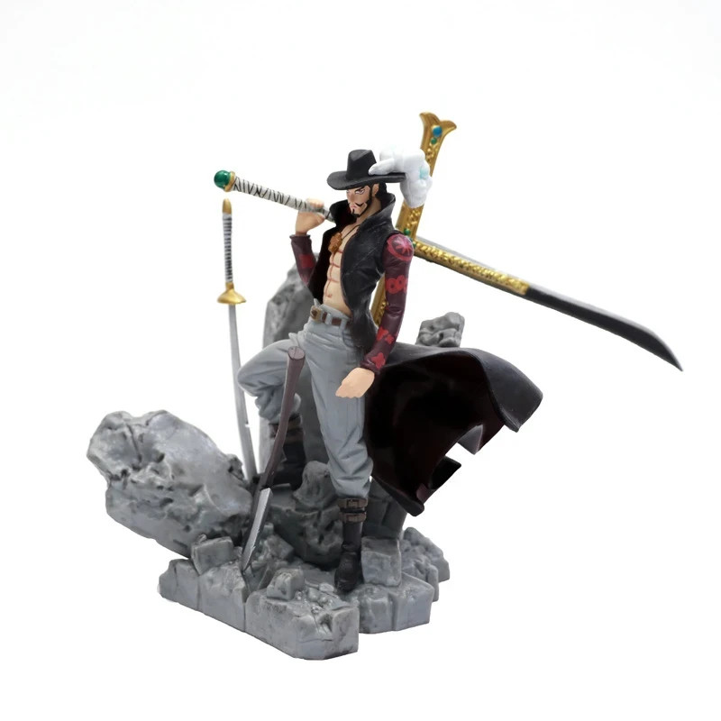 One Piece Anime Dracule Mihawk Action Figure Battle Over The Dome Model