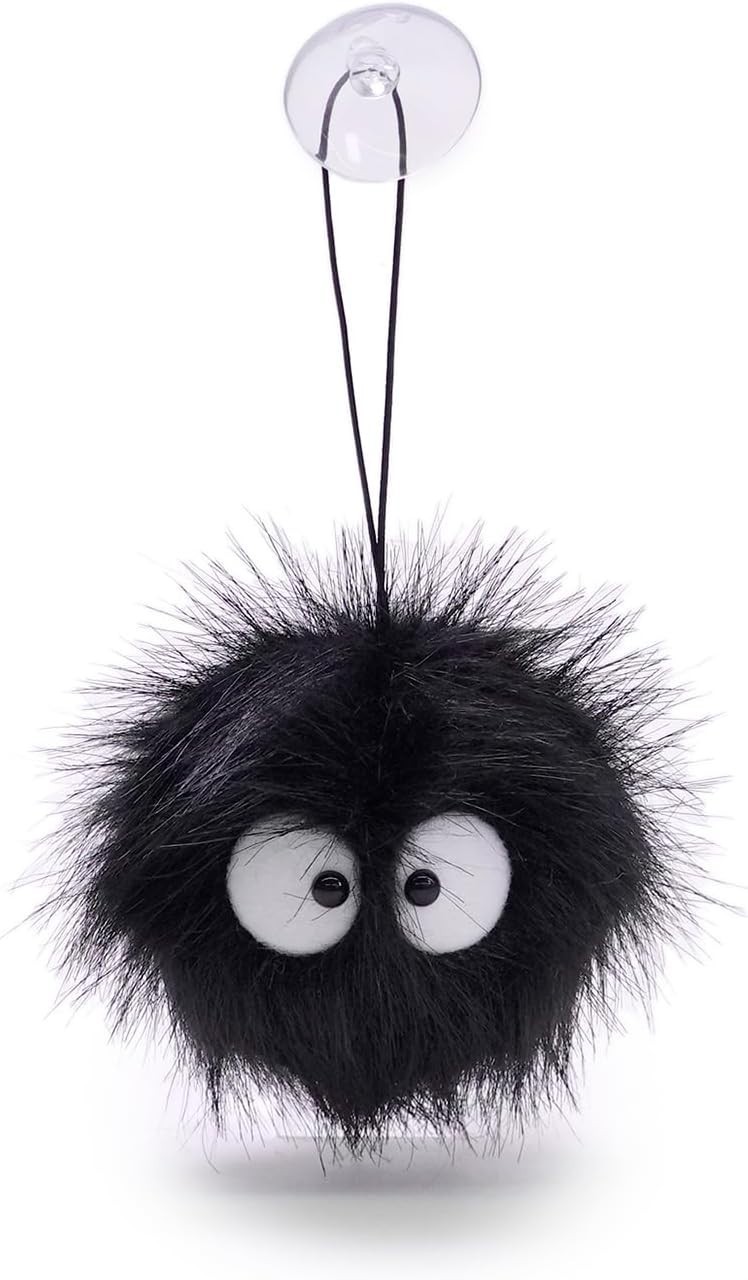 Set 3 My Neighbor Totoro Soot Sprites Plush 2.75&Prime; w Suction Ghibli Official NWT