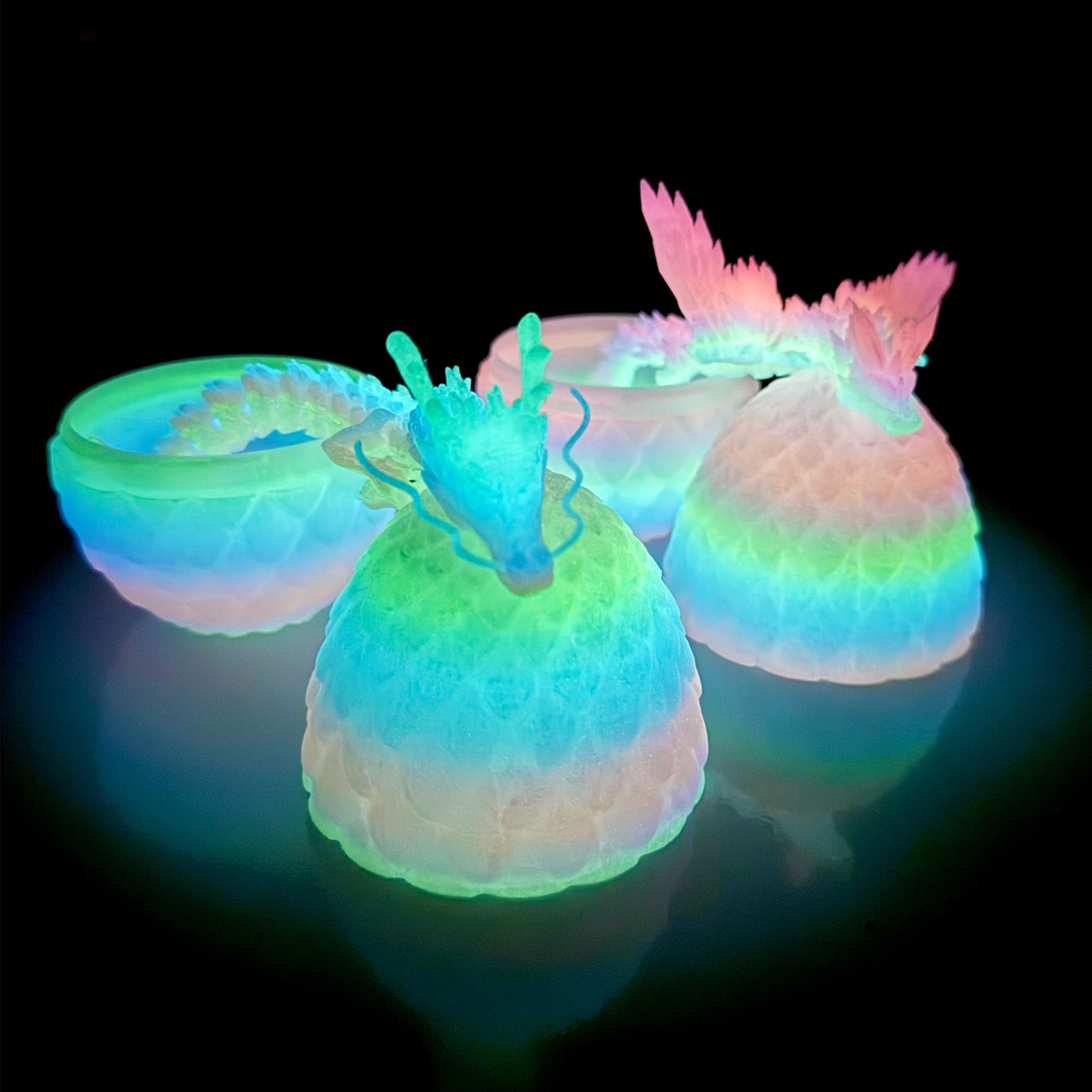 2PCS/Set 3D Printed Dragon Egg Model,Articulated Animals figure,Toys Home Decor