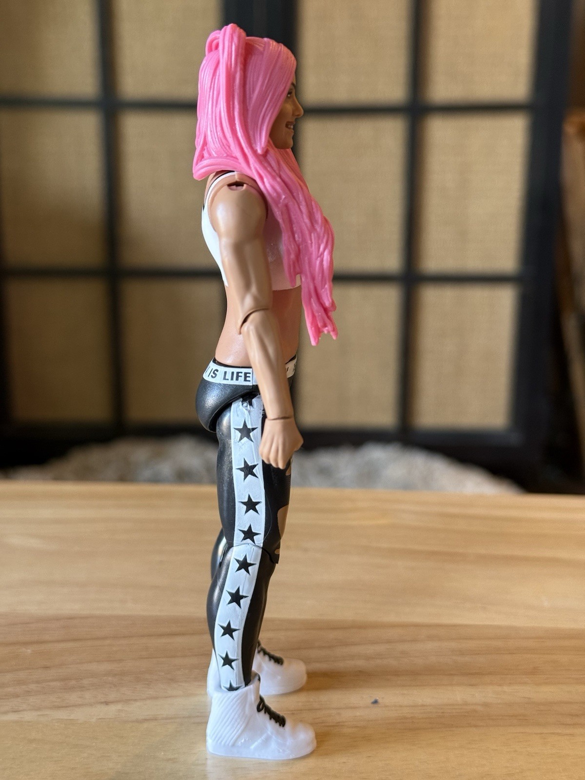 One recently opened loose WWE Liv Morgan action figure from 2020 by Mattel.