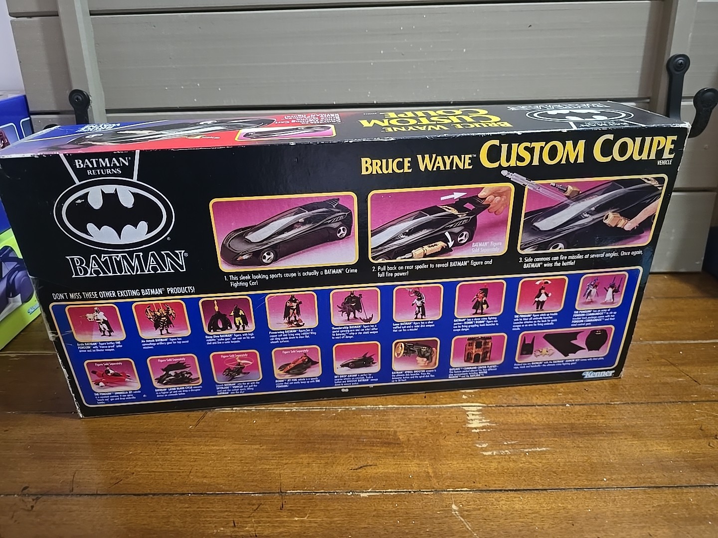NEW 1991 Batman Returns Bruce Wayne Custom Coupe Kenner Sealed Vintage
