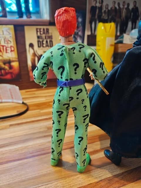 Custom Batman and Riddler 8 inch figures built on Mego body parts