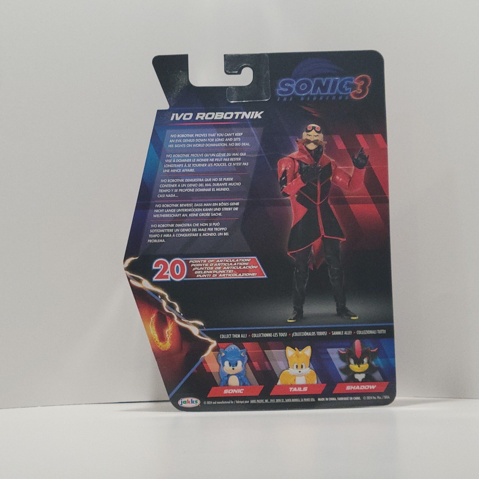 2024 Sonic The Hedgehog 3 Movie IVO ROBOTNIK 5” Figure Jakks Pacific READ INFO