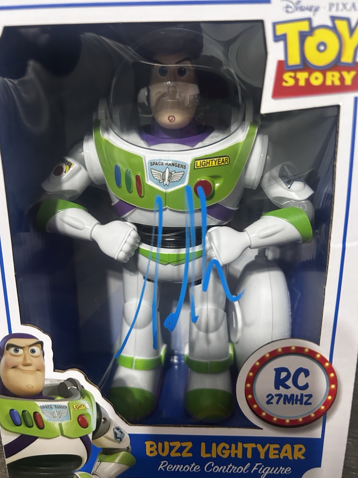 Buzz Lightyear Remote Control Action Figure Signed By Voice Artist Tim Allen