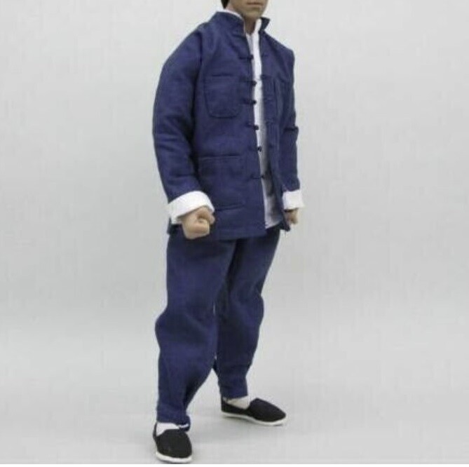 1/6 Long Sleeves Kung Fu Suit Set NAVY Color for 12 » Action Figure hot toys