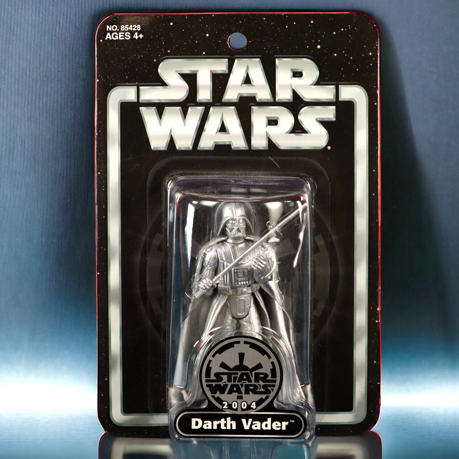 Star Wars Darth Vader Action Figure Silver 2004 Edition Hasbro Lucasfilm Sealed