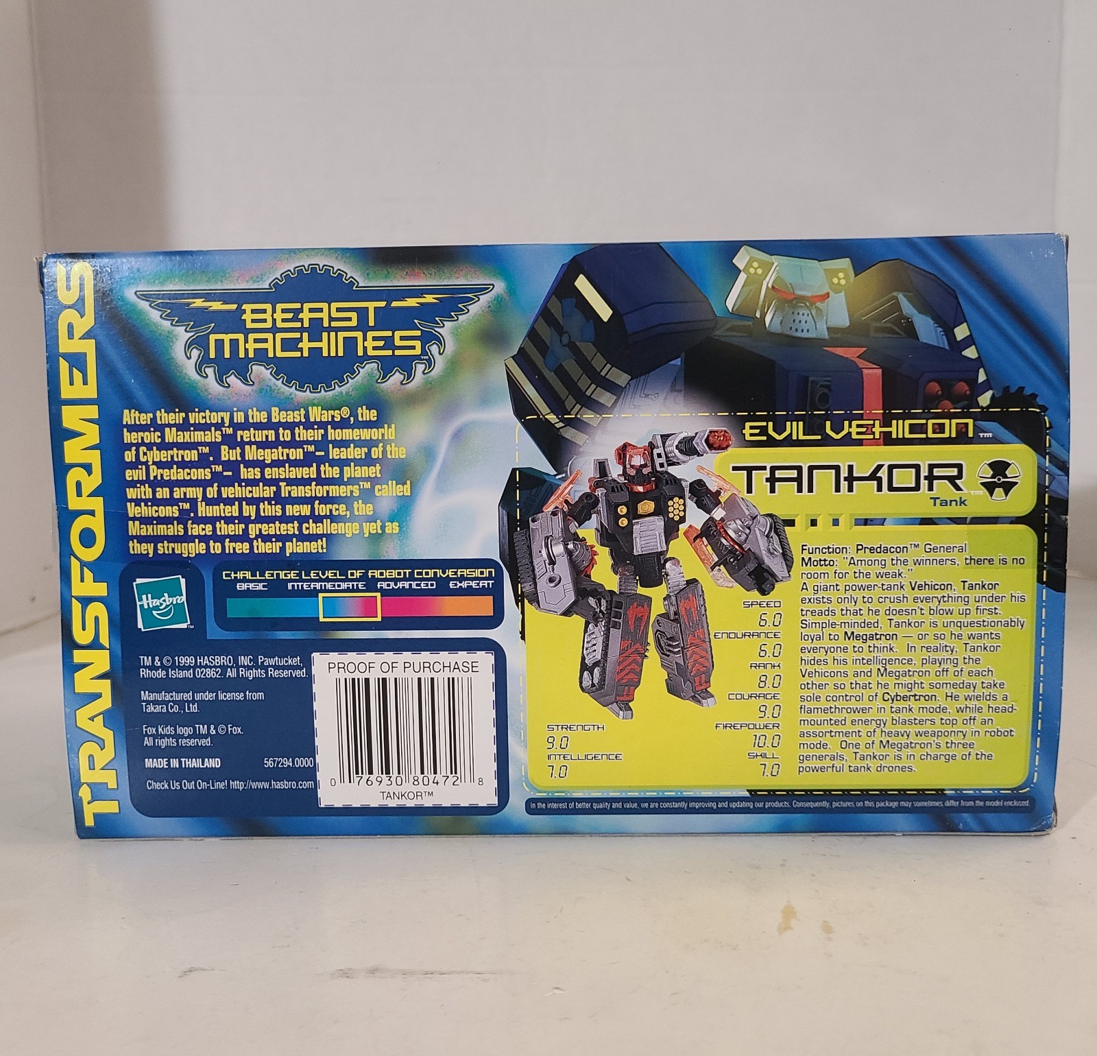 Transformers Beast Wars Beast Machines Mega Class Vehicon Tankor Figure