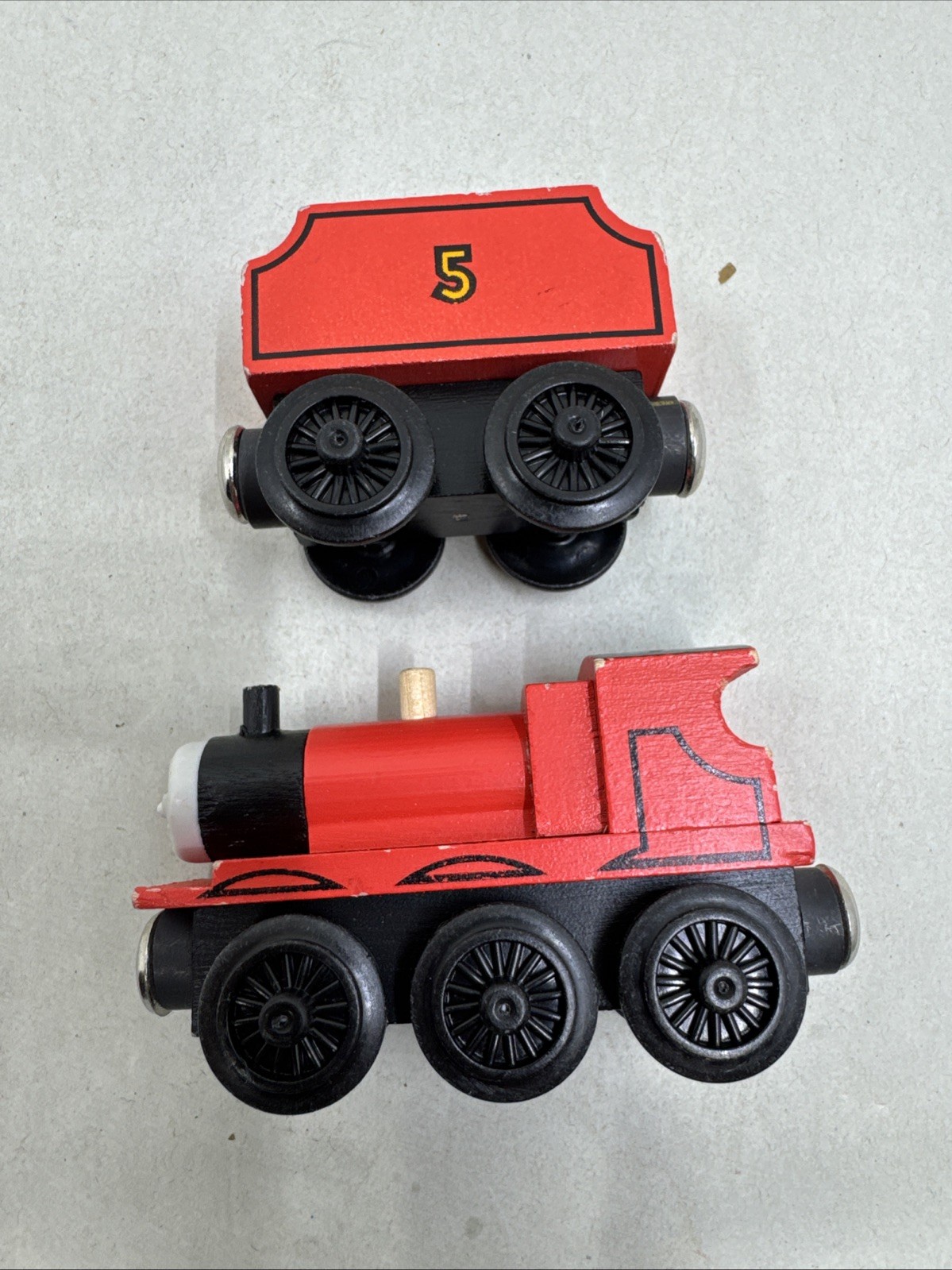 JAMES with UNPAINTED STACK! 1st Edition! Flat Magnets Staples Thomas Wooden 1992