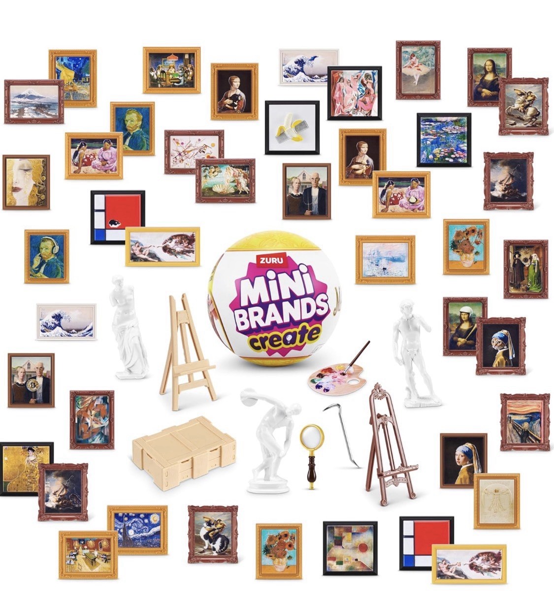 NEW & HTF! Mini Brands Create MASTERPIECES- *Iconic* 3” DAVID Statue