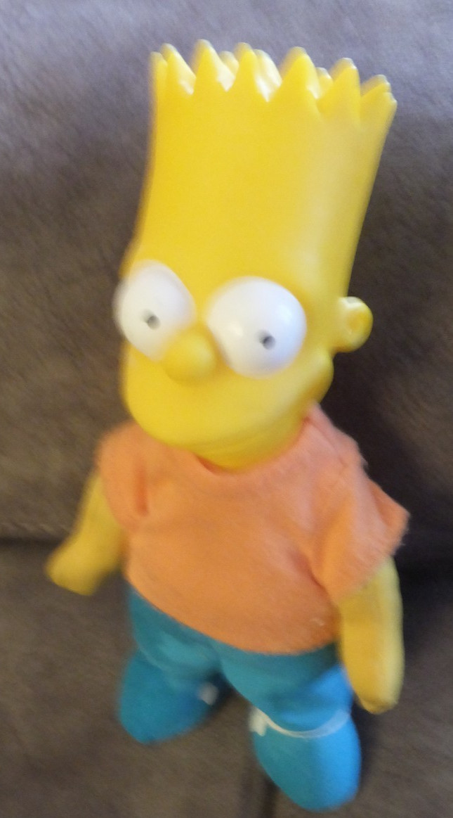 Vintage Bart Simpson Plush Plastic Doll Matt Groening 1990 Gently Used
