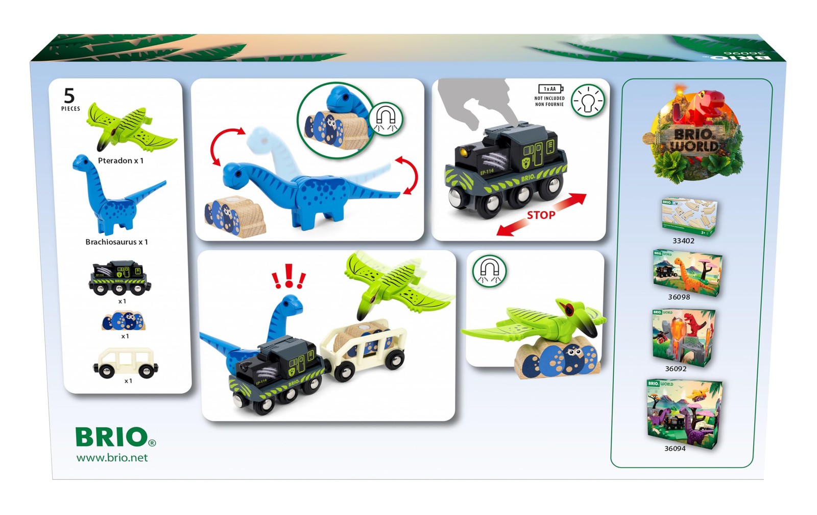 World – 36096 Dinosaur Battery Train | Toy Train for Aged 3 Years Up