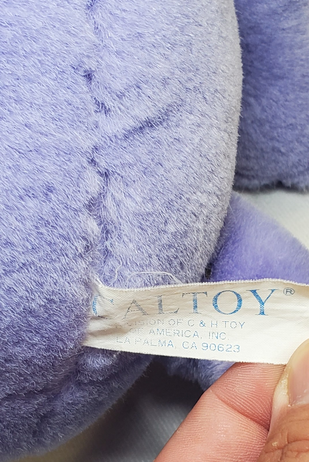 Vintage Tiny Toons Dizzy Devil 1990 APPLAUSE Plush Warner Bros Purple Taz Toy1
