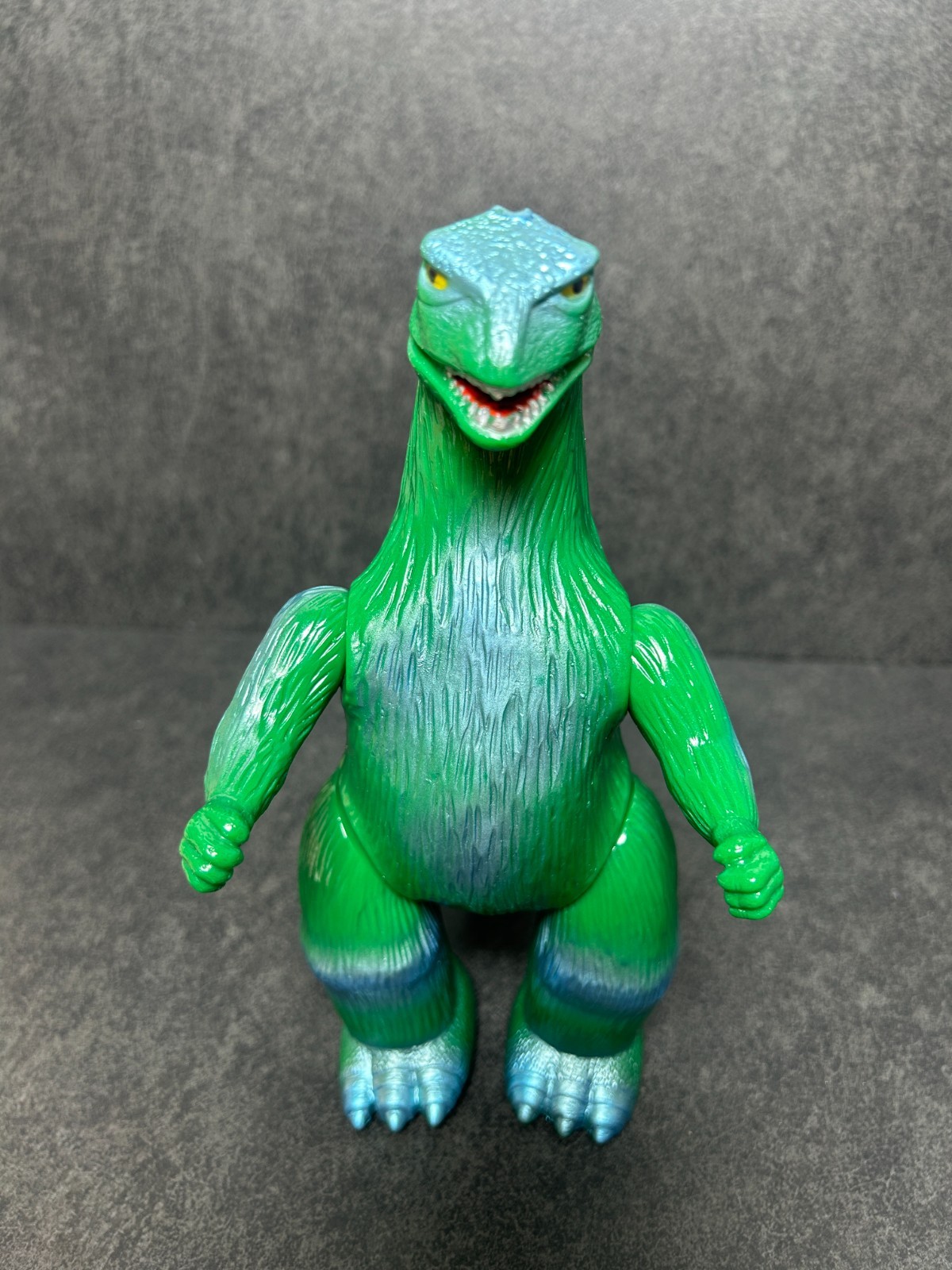 MARUSAN Godzilla J-Tail Green Sofubi 8.8&Prime; Soft Vinyl Figure 1999 w/ Header & Bag