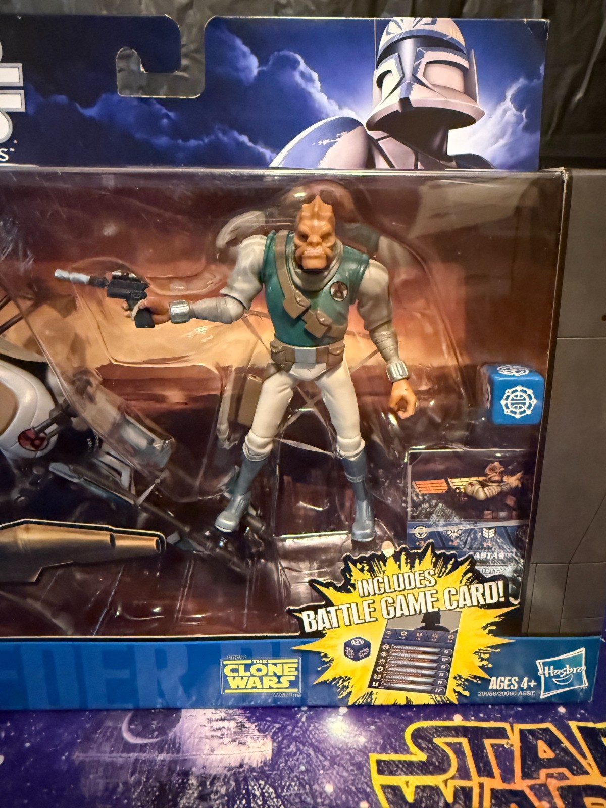 STAR WARS -Hasbro Clone Wars Speeder Bike With Castas 2010 SEALED, BRAND NEW!!!