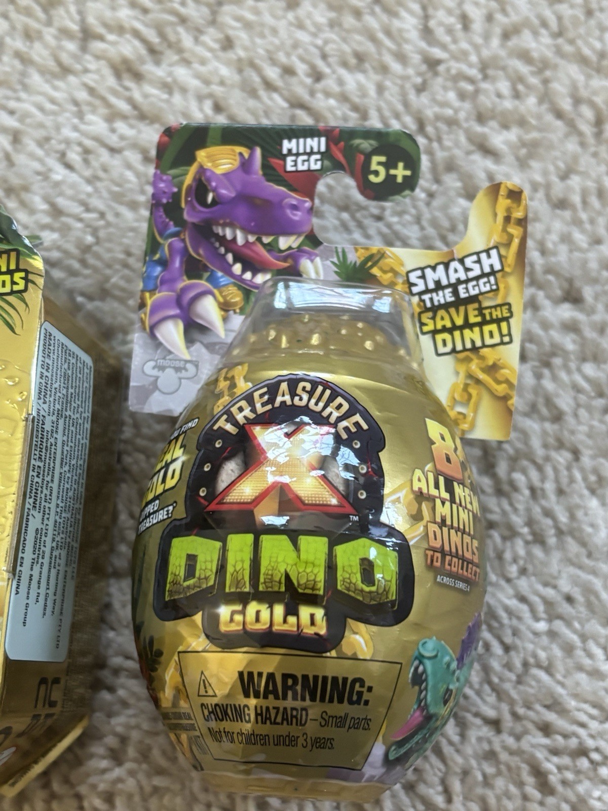 Treasure X Dino: Gold Series Egg Lot of 2 Mini Egg Mini Dino NEW