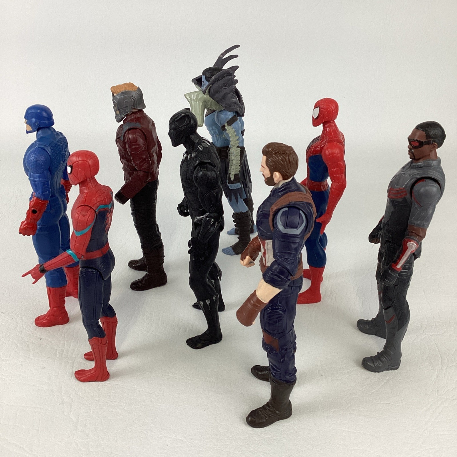 Marvel Avengers 6&Prime; Action Figure Bundle 8pc Lot Spider-Man Black Panther Falcon