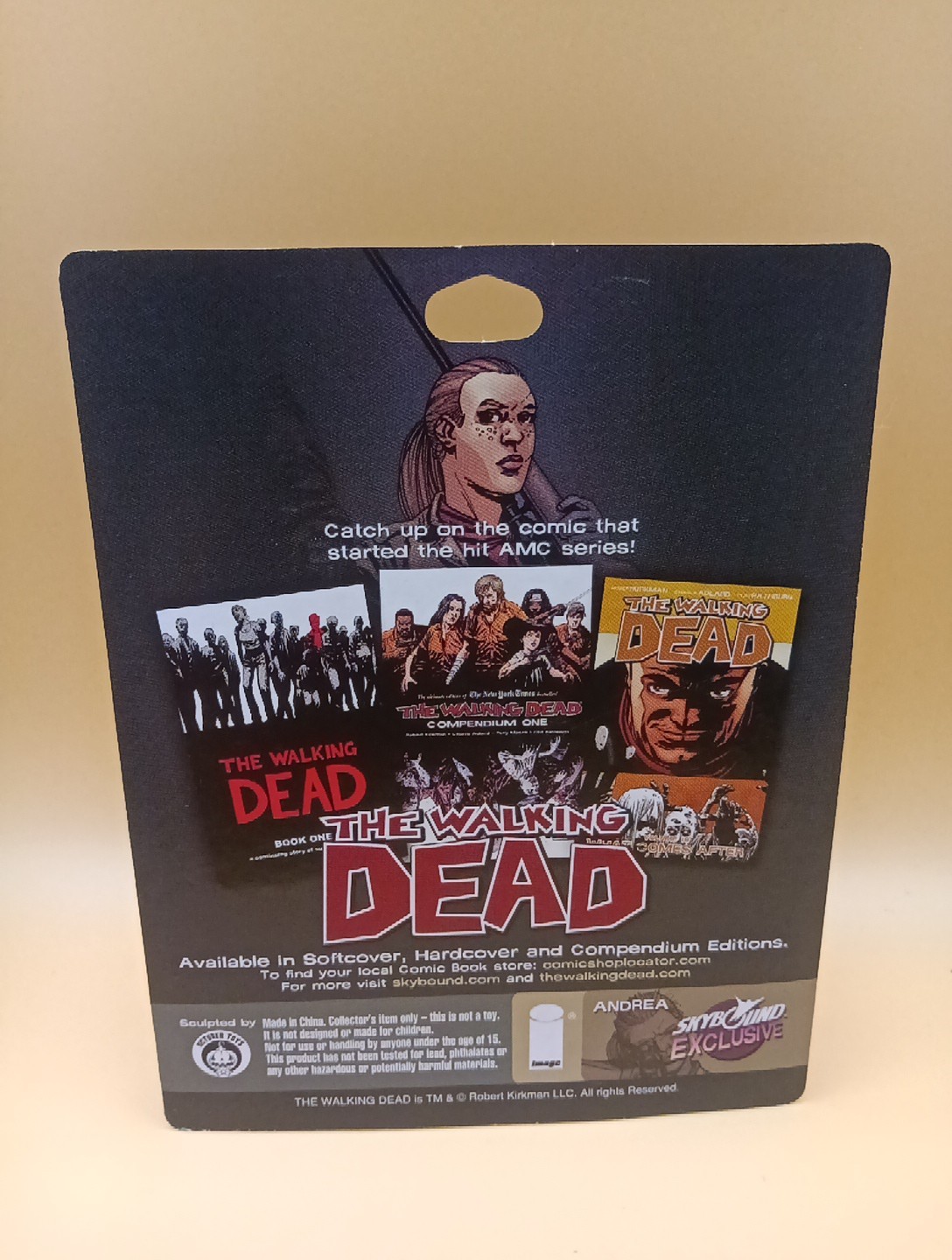 Skybound Megabox EXCLUSIVE Walking Dead Andrea Blue Transparent Figures NIB A4
