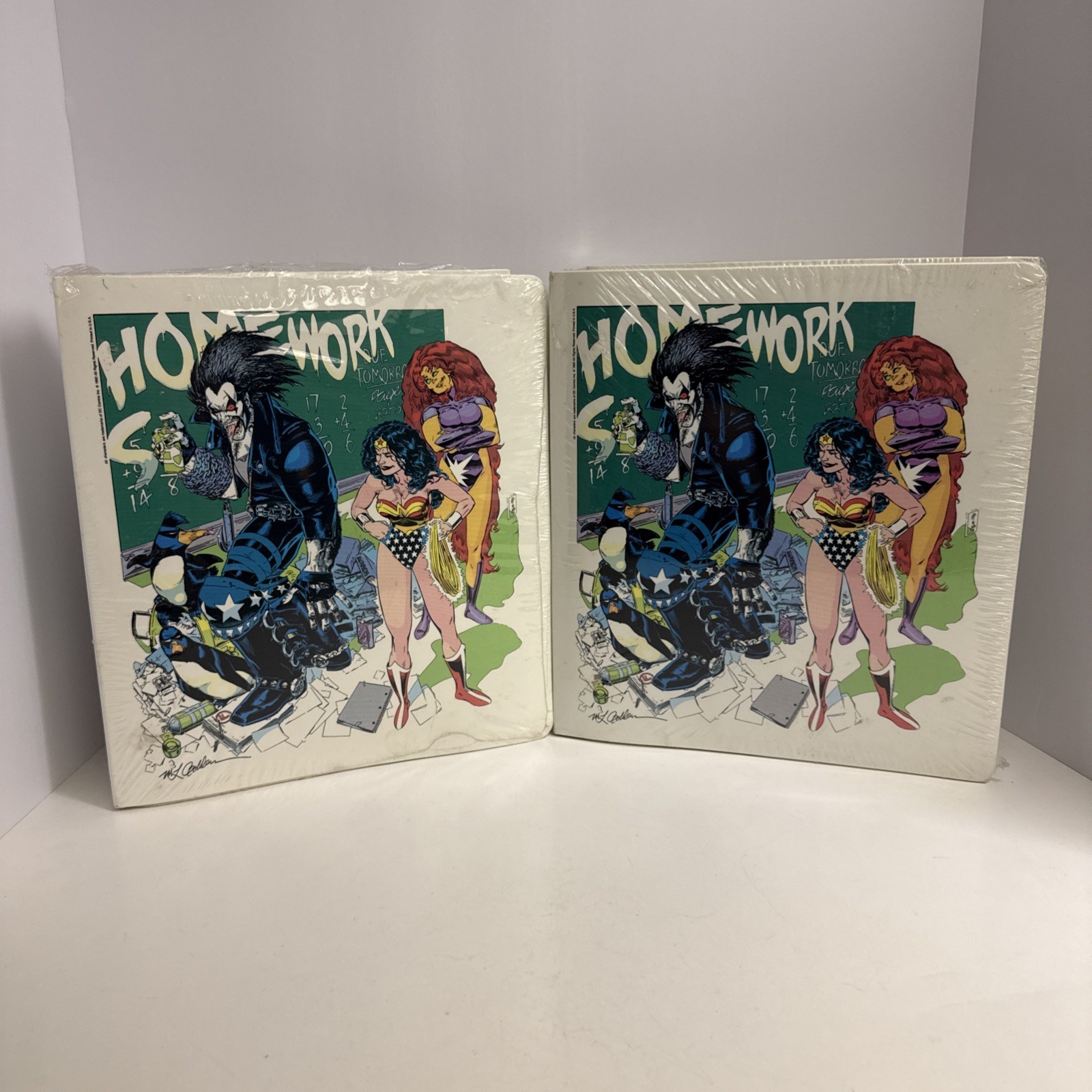 Lot Of 2 Vintage 1992 DC Comics Back To School Binder Kit Brand New Sealed