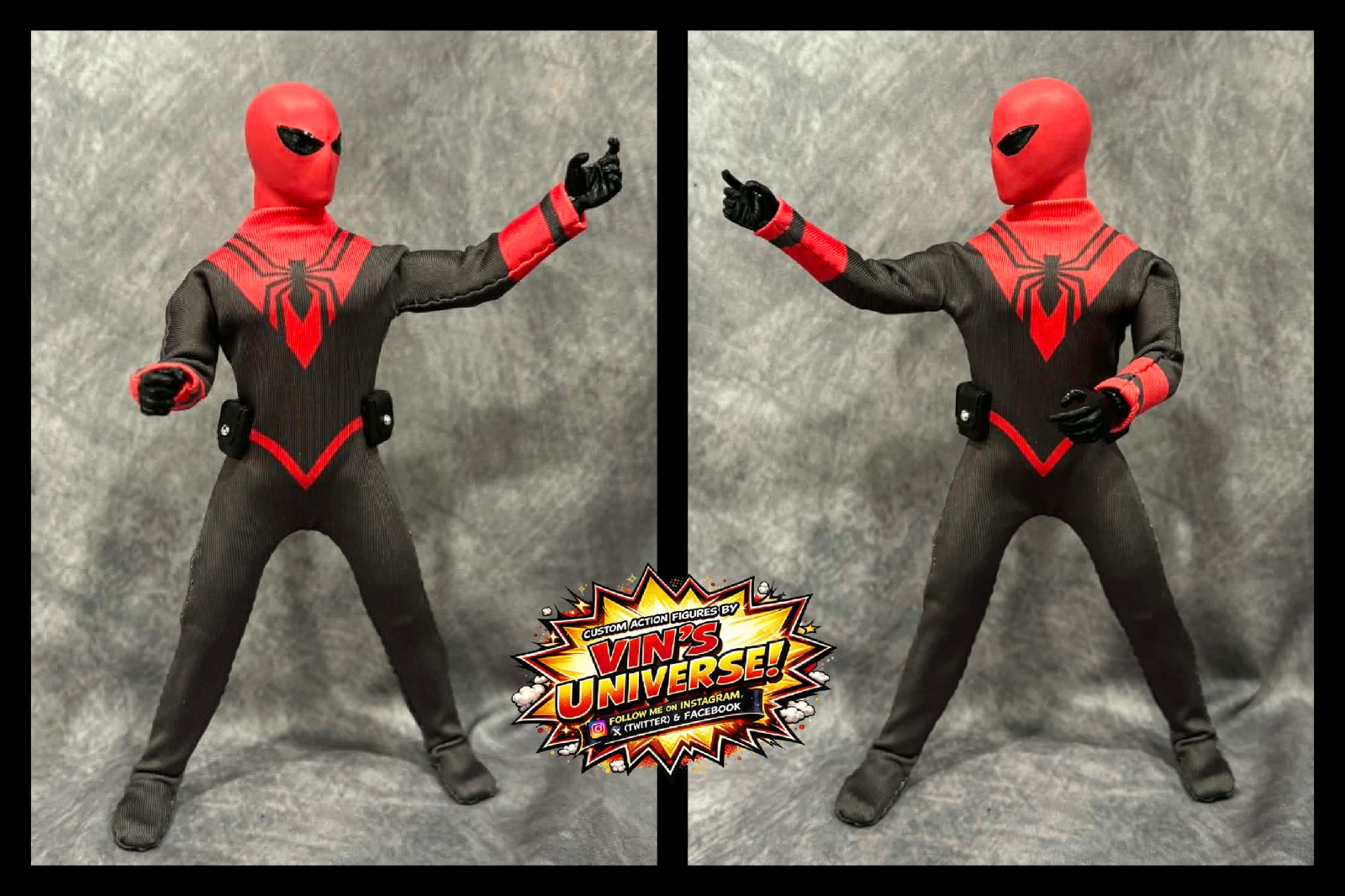 Custom 8&Prime; Mego Scale SpiderMan Assassin Peter Parker Action Figure & NO Box