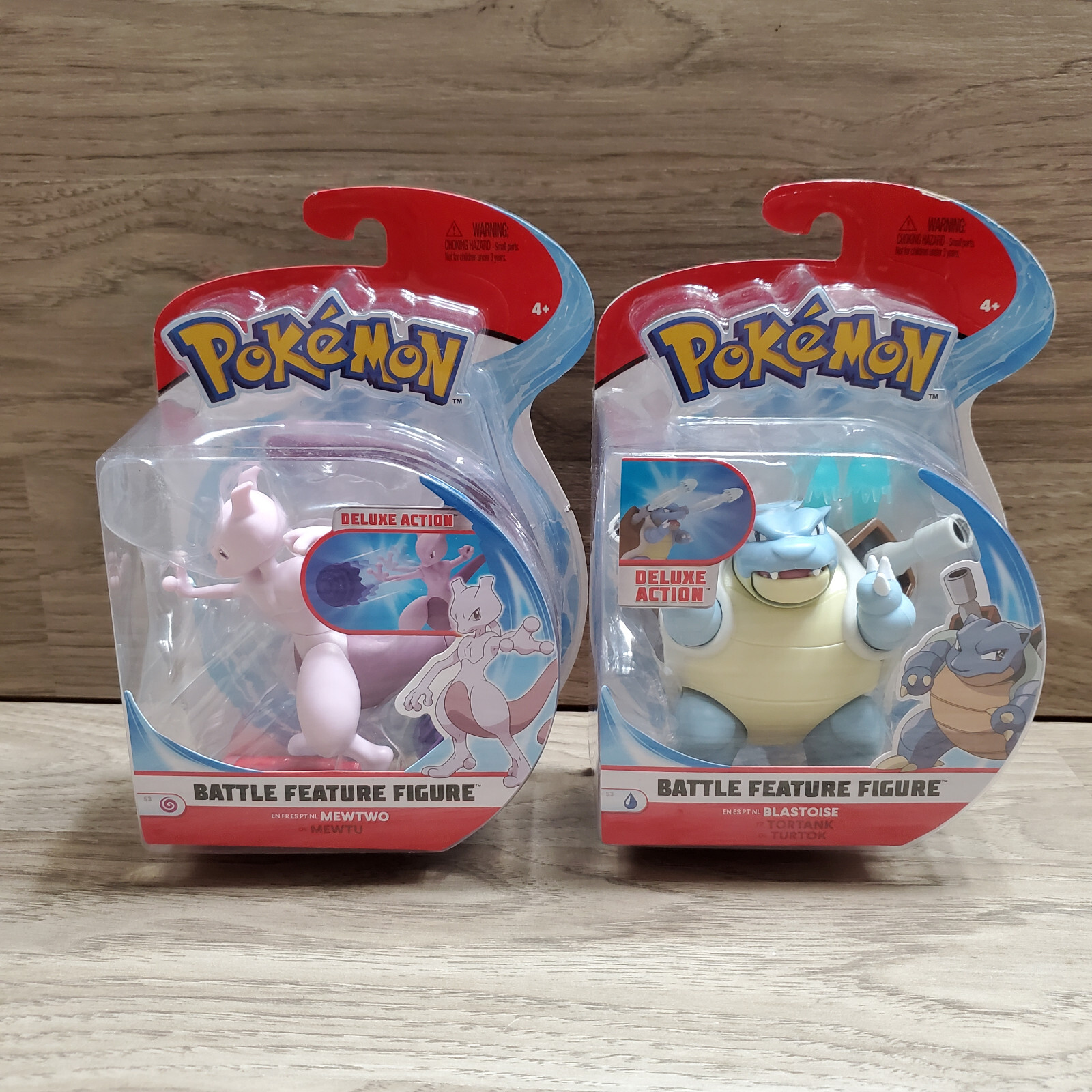 Pokemon Battle Feature Figure Pack 4.5-Inch Scale – Mewtwo + Blastoise BRAND NEW