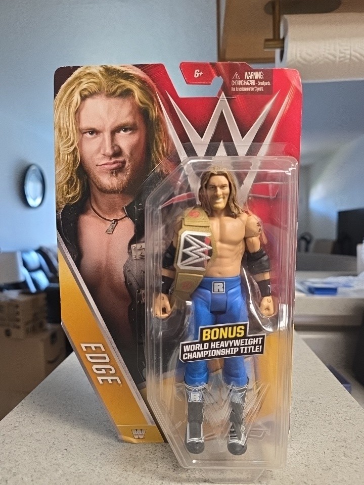 Mattel WWE Series 58 EDGE Rated R CHASE Version Bonus Gold Title RARE SEALED NEW