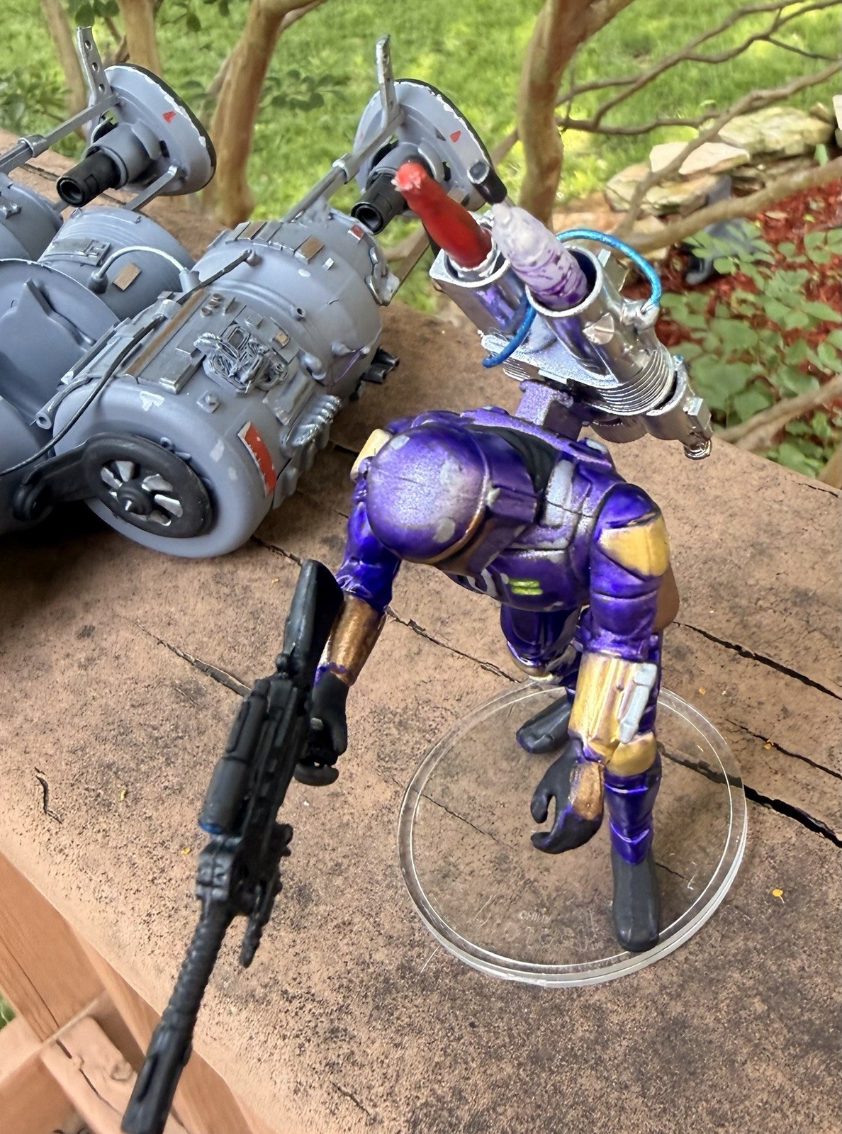 Custom Mandalorian 3.75 Inch With Kenner Style Mini-rig Yy-wing