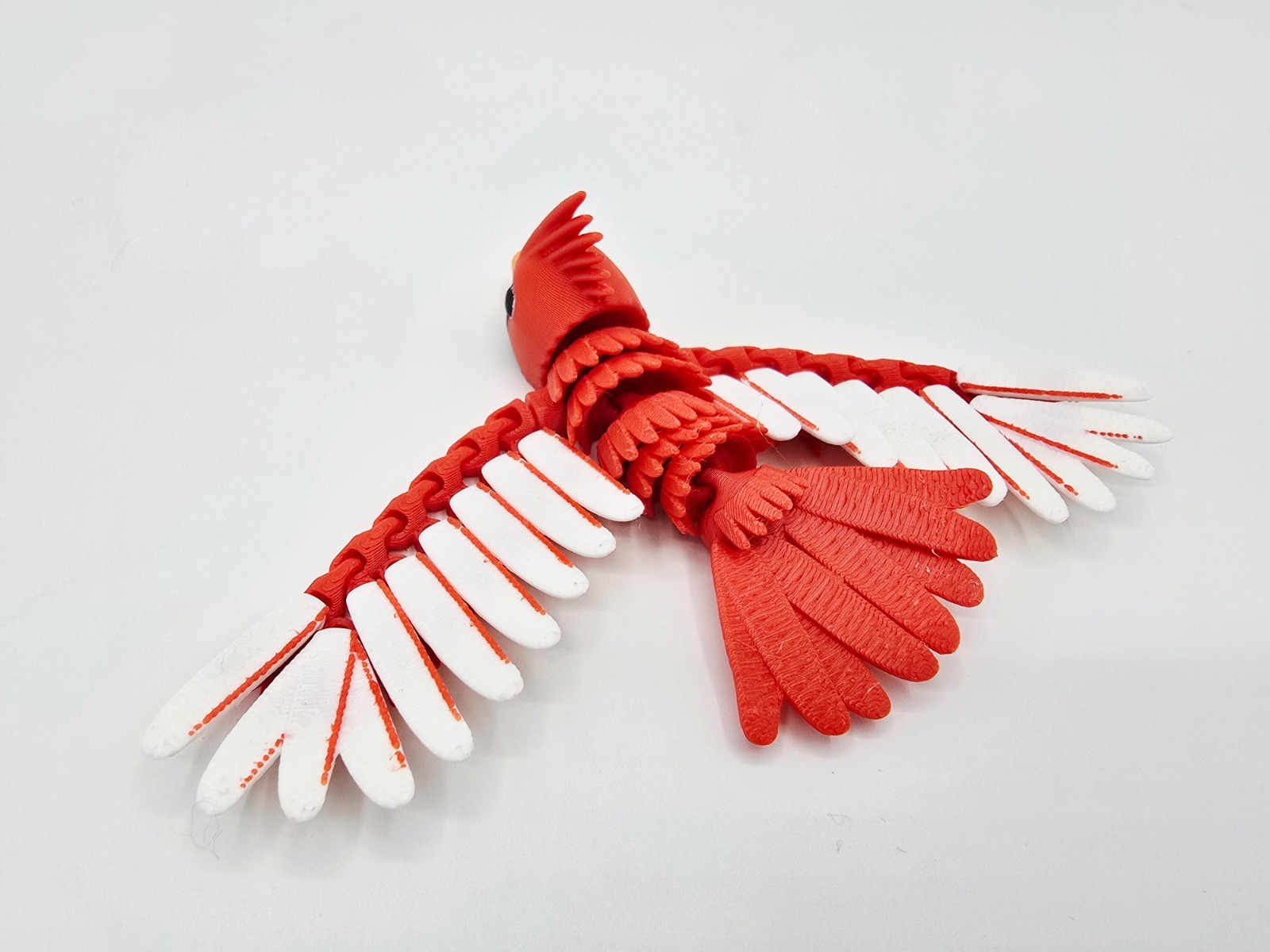 Cardinal Flexi | 3D Printed Realistic Animal | Flexible Articulated Desk Toy Pet