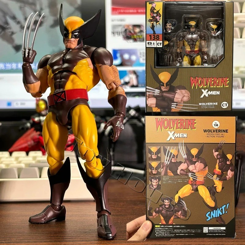 Wolverine X-Men Brown Comic Version w/Accessory 6&Prime; Action Figure CT Toys #138