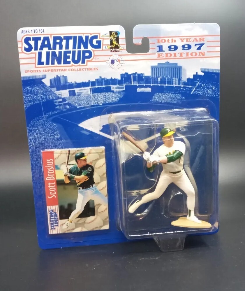 1997 Starting Lineup Baseball Figure & Card Scott Brosius Oakland A&rsquo;s Athletics