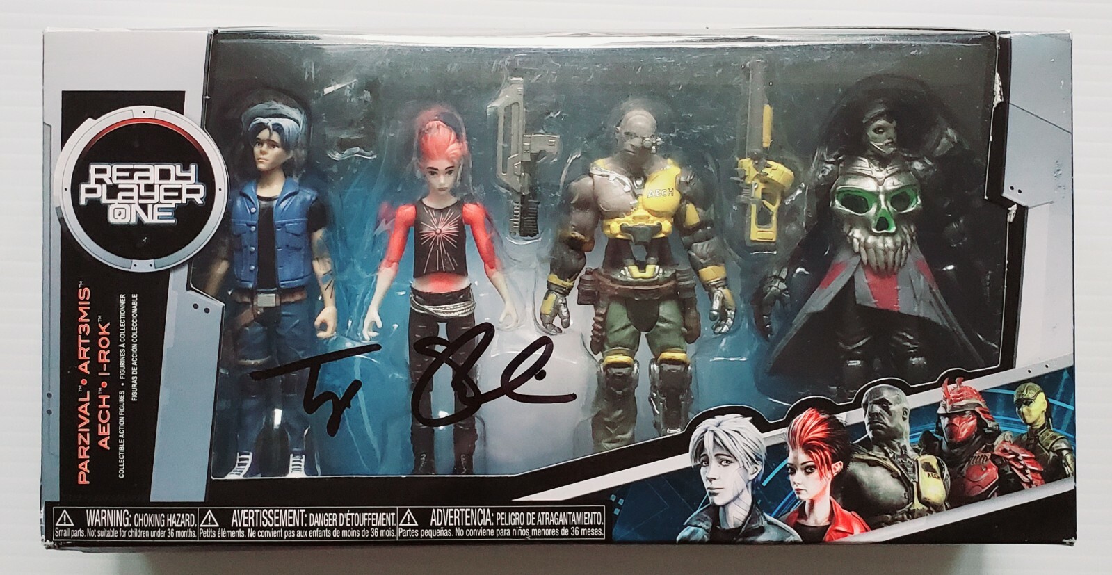 Tye Sheridan Signed Ready Player One Action Figure Set Toy Parzival Funko RAD