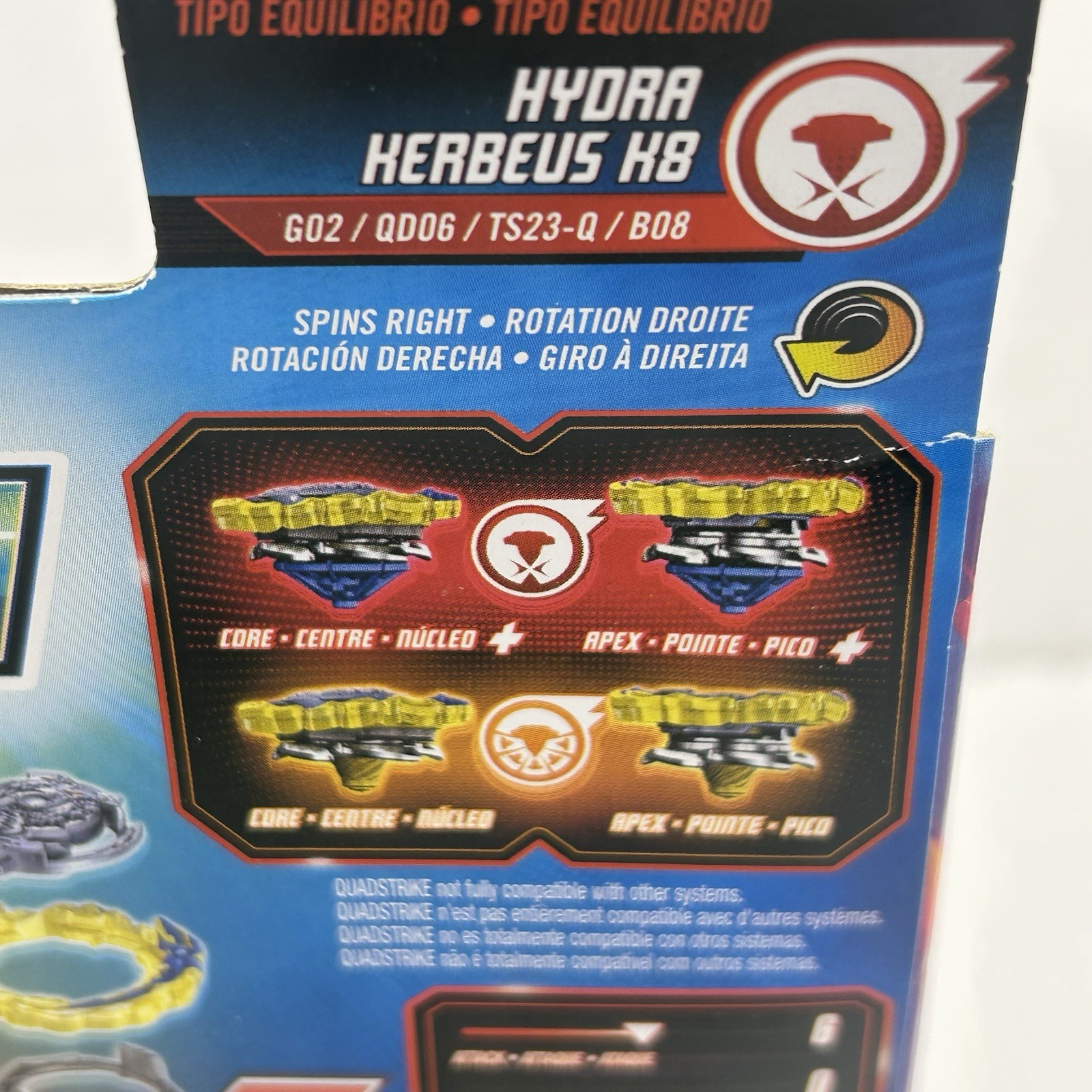 Beyblade Burst QuadStrike Ultimate Evo Valtryek V8 & Divine Xcalius X8 Dual Pack