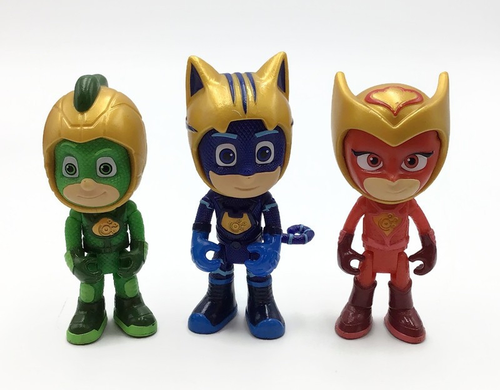 PJ Masks Mystery Mountain Quad Catboy Gekko Owlette Gold Helmet Figures