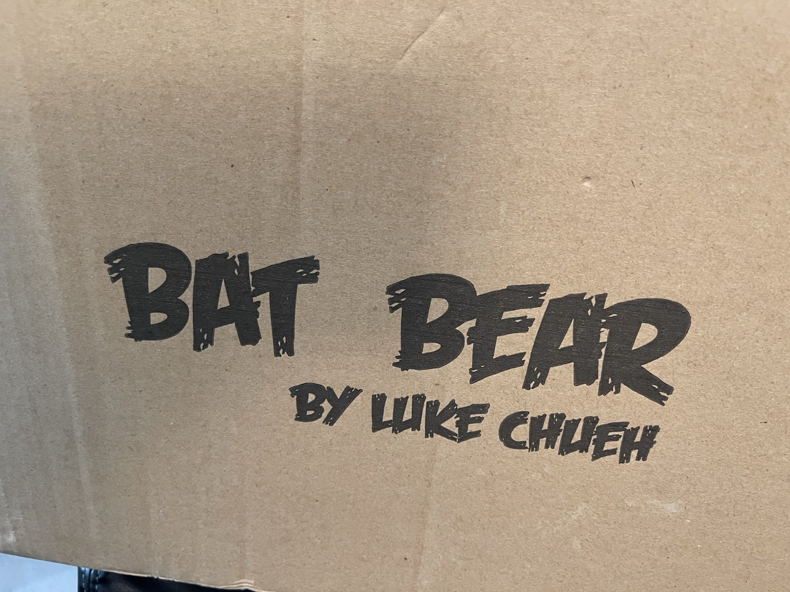 Luke Chueh x Mighty Jaxx Signed Bat Bear White & Gold Chrome 2016 LE 100 Rare