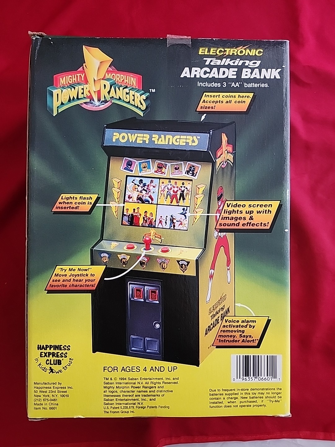 Power Rangers Electronic Talking Arcade Bank In Box