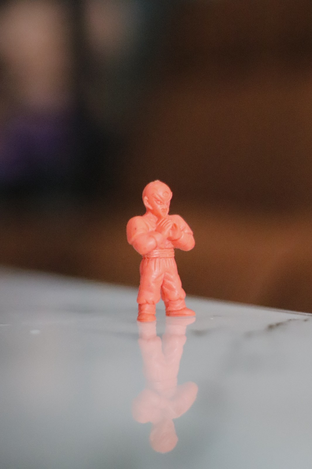 Vintage Dragon Ball Keshi Figure – Tien Shinhan Mini Rubber Figure Japan