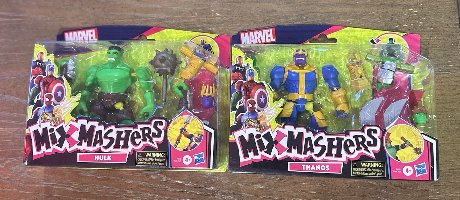 Marvel Mix Mashers Thanos & Hulk Action Figures New See Images Hasbro