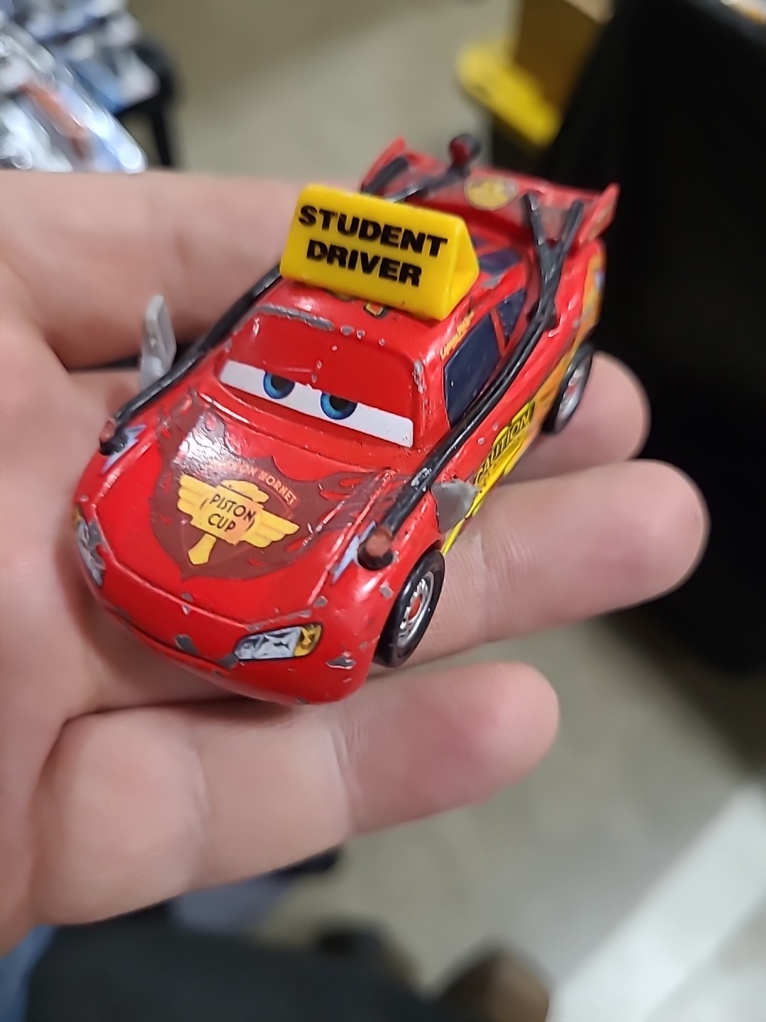 lightning mcqueen Student Driver Broken Driver Mirror