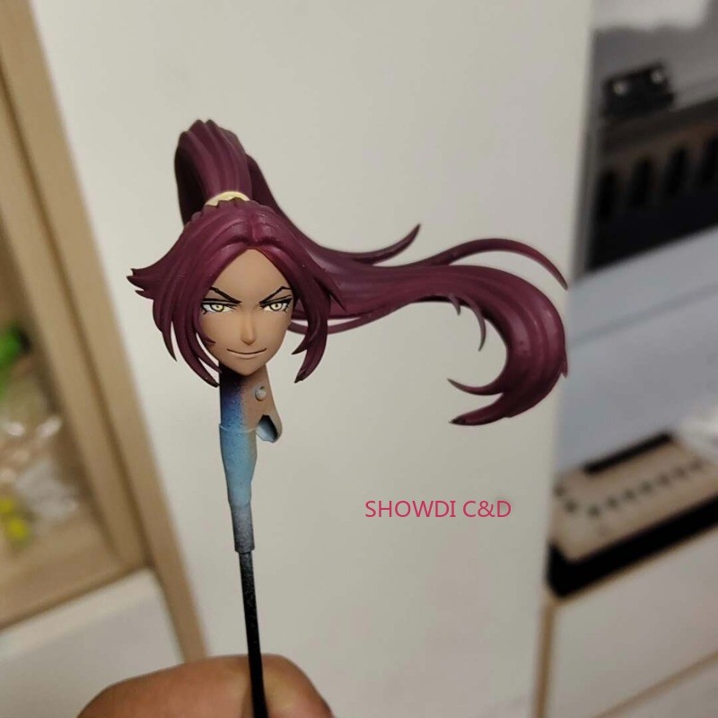 1/12 BLEACH Shihouin Yoruichi Head Carving For 6&Prime; Romankey Crazy Figure Body