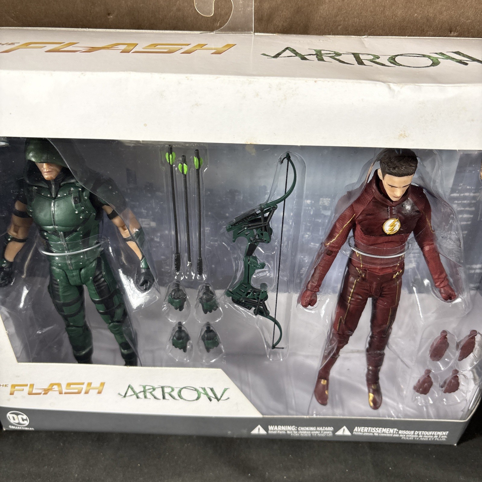 THE FLASH & ARROW ACTION FIGURE 2 PACK NEW DC COLLECTIBLES TV SHOW GREEN