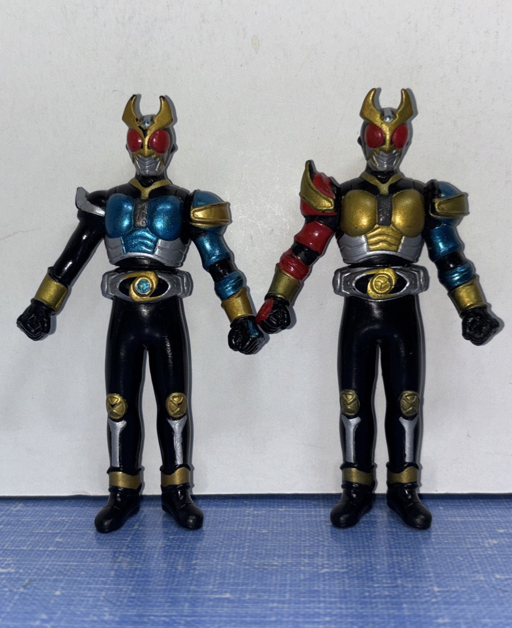 Kamen Rider Agito Mini Sofubi Soft Vinyl Figures Storm & Triniti Form Bandai