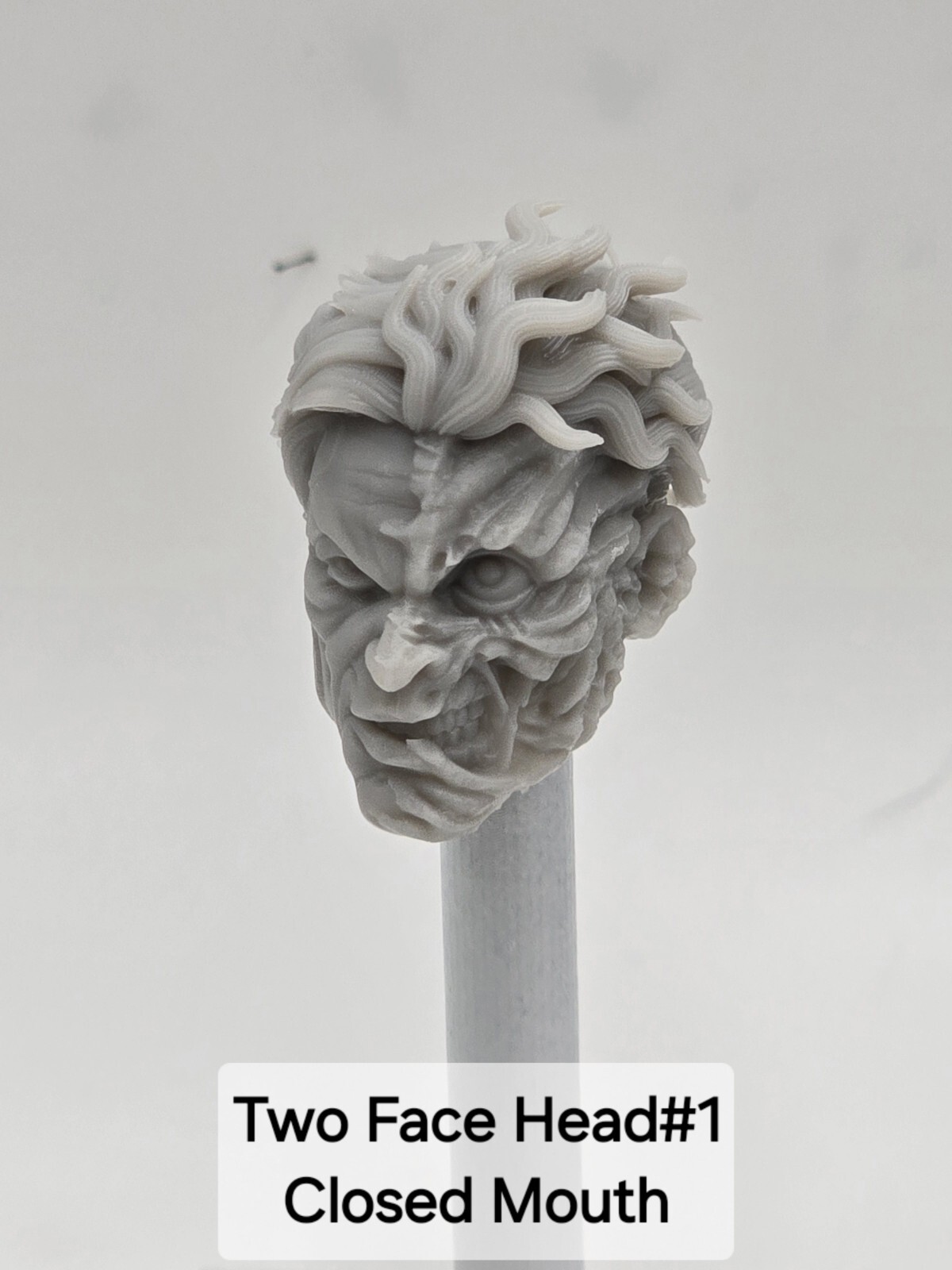 3d Printed HARVEY DENT TWO FACE HEAD #1 1:12 GI Joe Classified/Marvel Legends