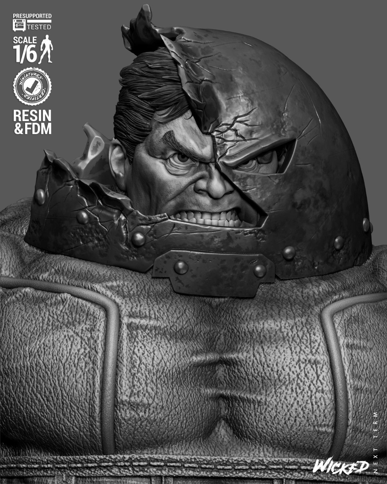 3D Printed Fan Art Juggernaut Comic Version Sculpture by Wicked3d