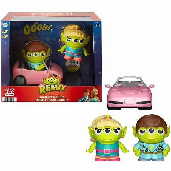 Barbie and Ken Pixar Alien Remix Dream Convertible Pack Toy Story Mashup Mattel