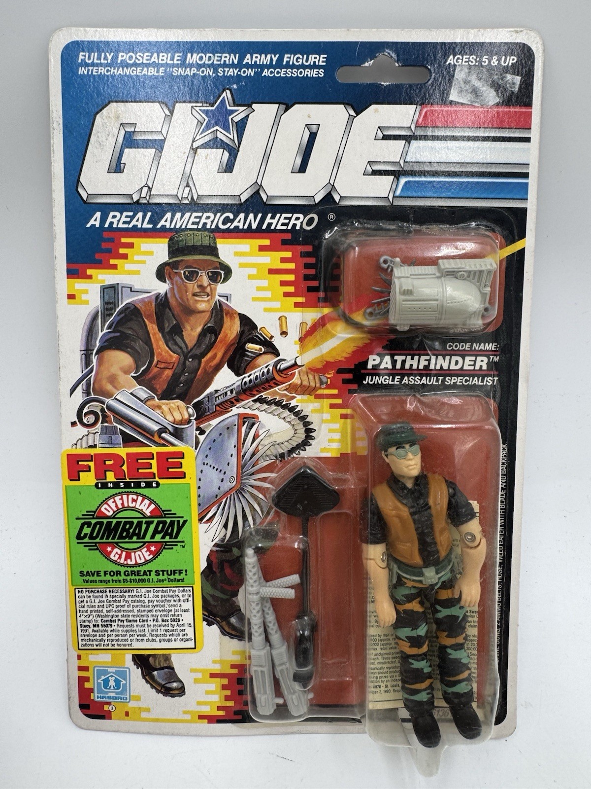 Vintage GI Joe Pathfinder Jungle Assault Specialist Figure 1990 Hasbro MOC