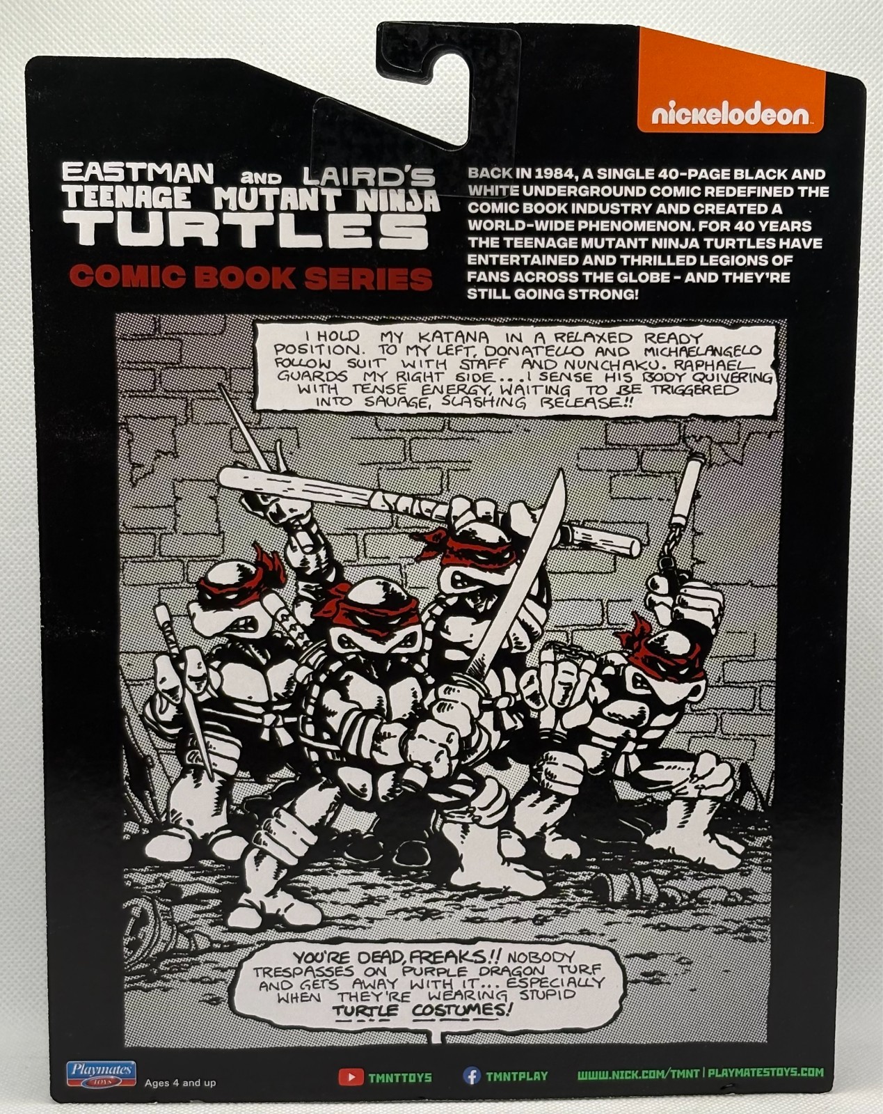 *NEW* Playmates TMNT RAPHAEL Black & White Comic Book Series 2024 (D2)