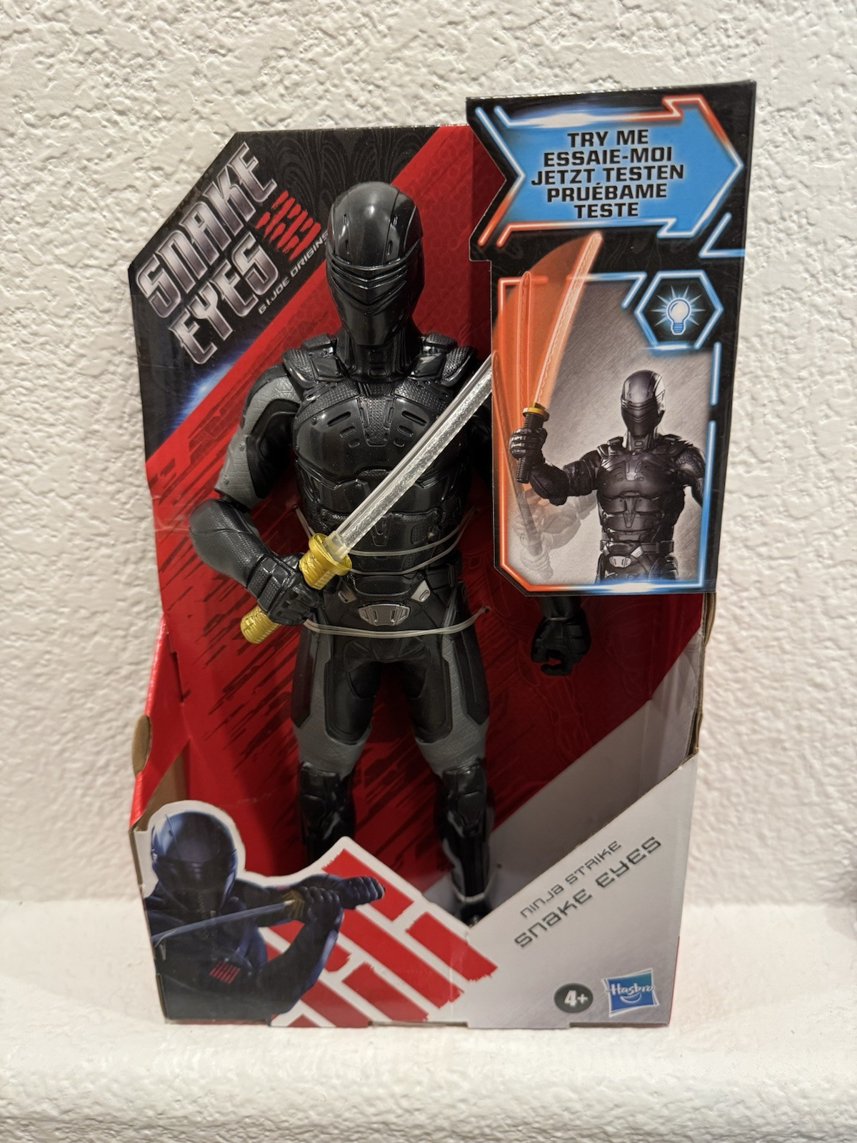 G.I. Joe Origins Ninja Strike Snake Eyes Hasbro 12&Prime; Figure Light Up Sword